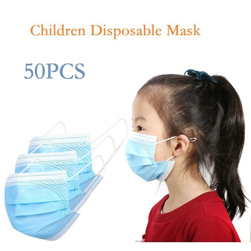 Disposable Mask Face Cover Masks Child Mask 3-Layer filtration Reusable Washable For Outdoor Sports Essential