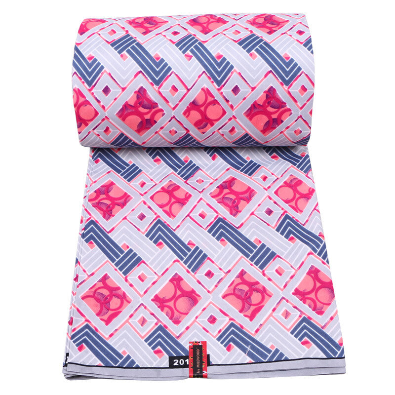 Ultimi arrivi Fashion Design africano garantito Wax Pink Pattern tessuto stampato vero tessuto stampato a cera