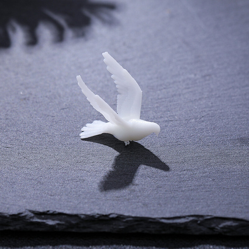Mini colombe de paix 3D, 1 pièce/5 pièces, modélisation en résine thème bleu terre remplie de résine bricolage, artisanat d'art