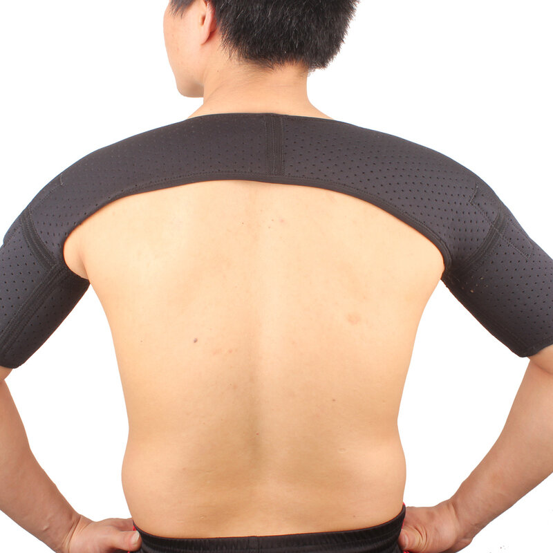 Almofada de ombro respirável com terapia magnética sx640 preta um pacote