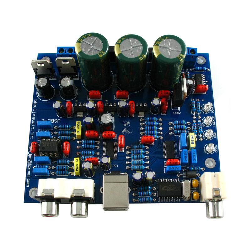 Finish Pension CS8416 + CS4398 DAC board (USB + koaxial DAC 192 K/24BIT Board)