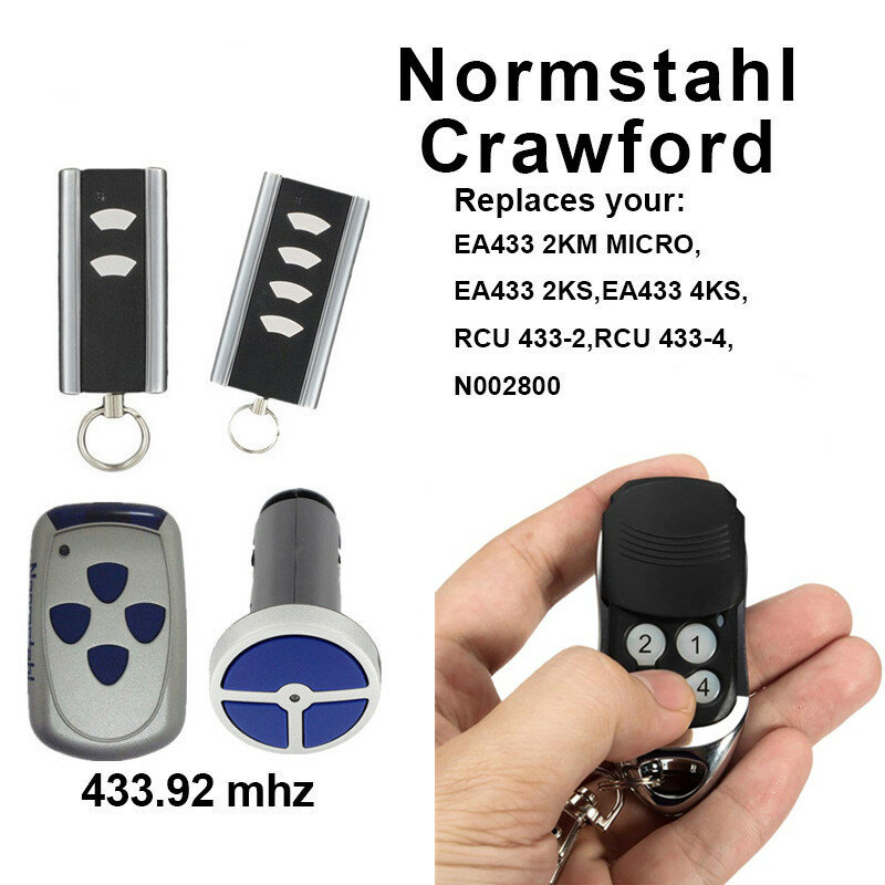 Fobs dell'apri di Rolling Code della porta 433.92MHz del Garage telecomandato di Normstahl EA433 RCU433-2 del Garage di Normstahl Crawford
