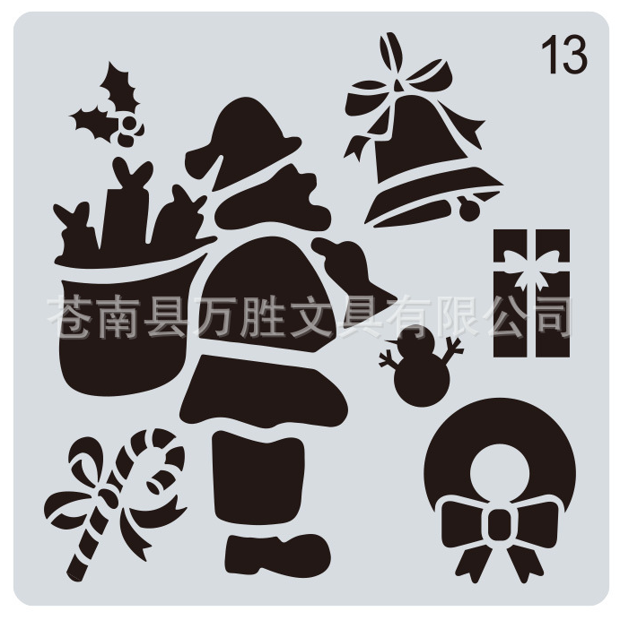Plantillas de capas de Feliz Navidad, 15x15, plantilla de espray para dibujo, álbum de recortes, álbum de fotos, grabado decorativo, manualidades de tarjetas DIY