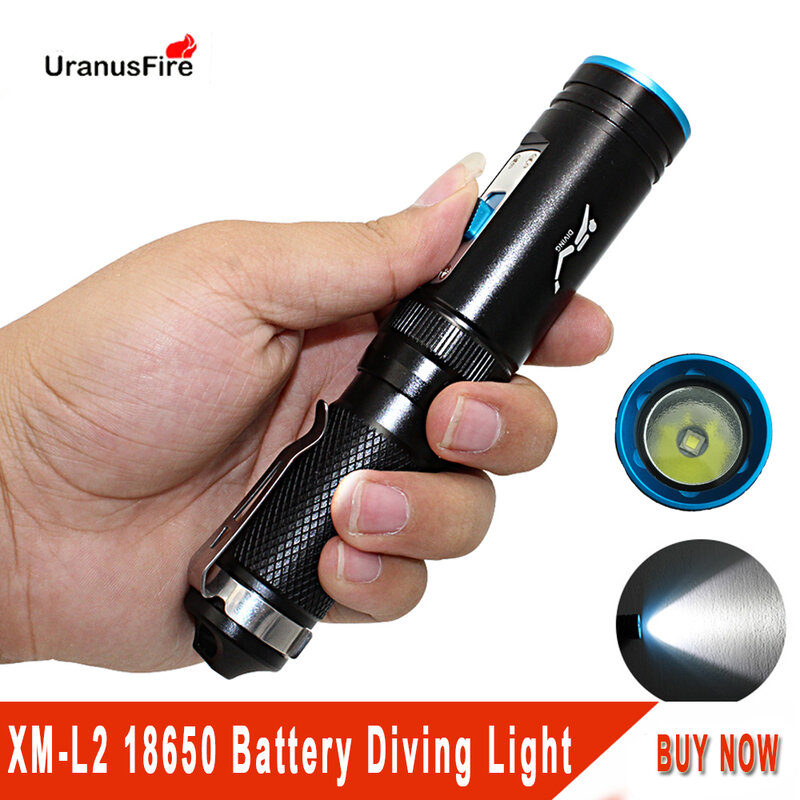 Tauchen taucher Taschenlampe XM-L2 led Licht Lampe Wasserdichte 18650 batterie weiß licht xm l2 Taktische Laterne