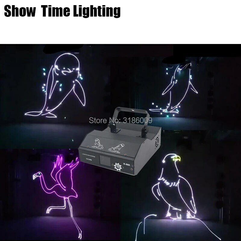 3D RGB Dj Laser Cartoon Image Lines Beam Full Stars Dance Bar Coffee Xmas Home Party Disco Effect Lighting Light System Show