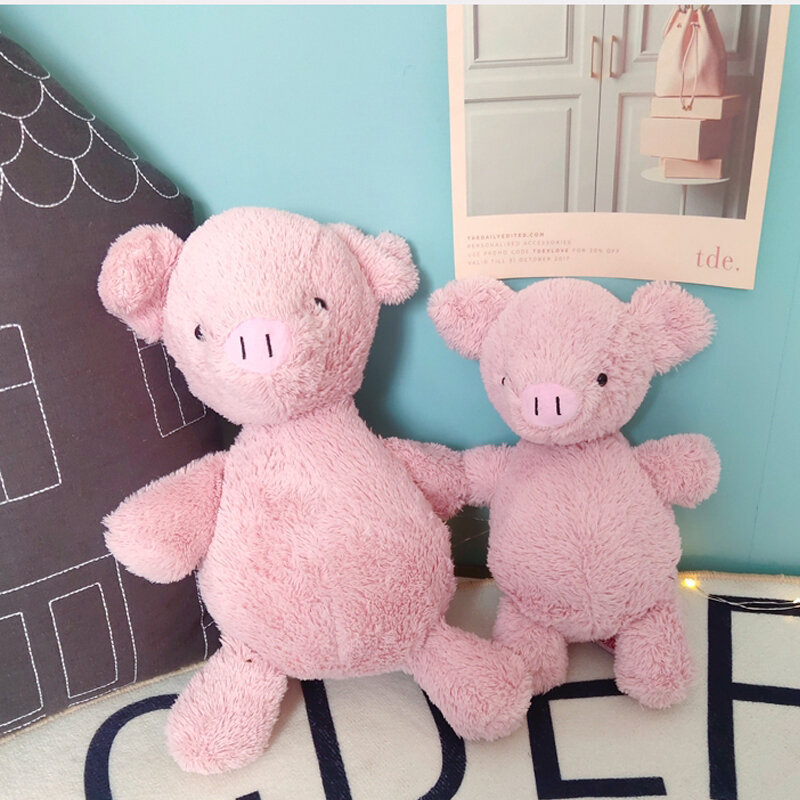 Kawaii-クッション付きの子供用おもちゃ,かわいいおもちゃ,ピンクの豚の形をした動物のぬいぐるみ