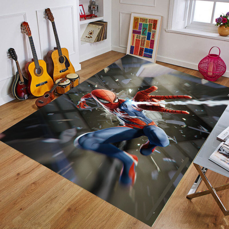 Spiderman  Playmat Baby Rug Kitchen Room& Bathroom  Carpet Living Room Carpet Birthday Gift Doormat Carpet Mat Multiple Sizes