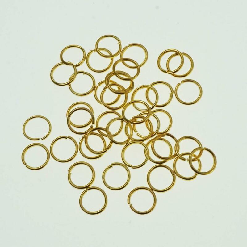 Anéis de prata/kc dourados/pretos/bronze/dourados, anel aberto de círculo para pular, aberto de laço único para colar pulseira diy, fabricação de jóias