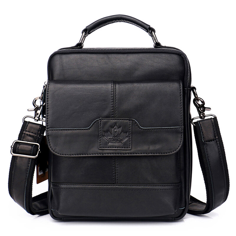 Genuine Leather Business Briefcase Men Travel Shoulder Messenger Bags Male Document Handbags Laptop Computer Bag Casual Tote