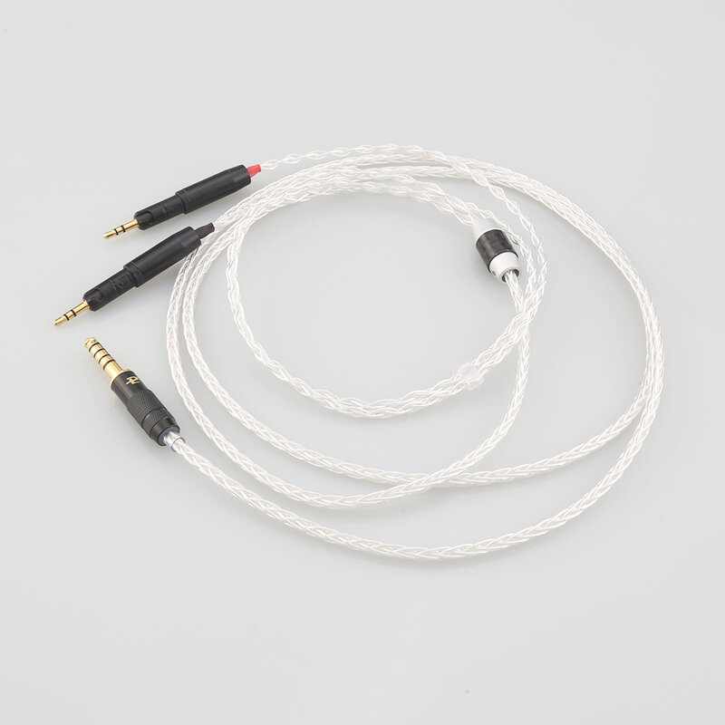 Audiocrast-Cable de auriculares Chapado en plata para ATH-R70X R70X, 4,4mm, equilibrado, 8 núcleos