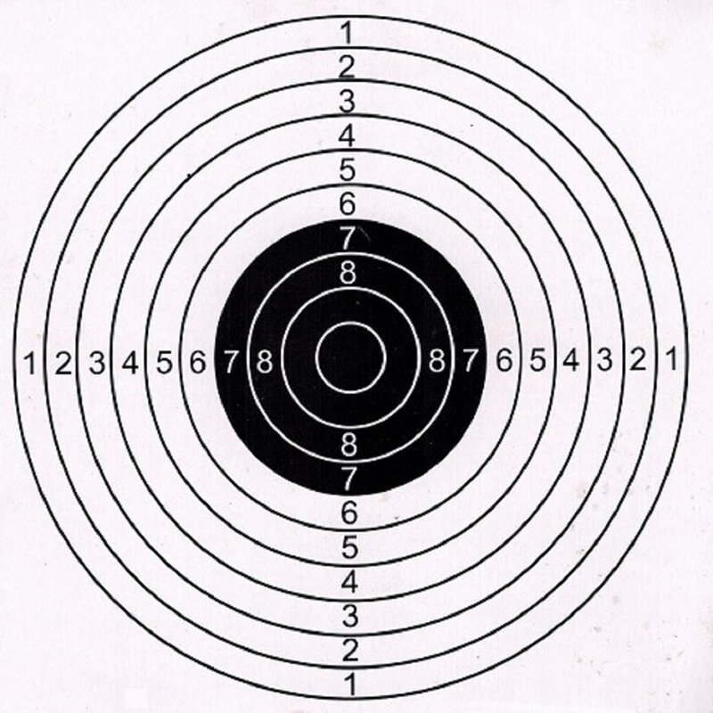 6.70 "x 6.70" / 17cm x 17cm obiettivi di carta in 20 pezzi, obiettivi di tiro con la pistola, sport e attività all'aperto, fucile ad aria compressa bb pratica di tiro