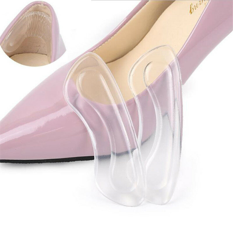 Protezione del tallone in Silicone protezione del cuscino morbido piedi cura dei piedi inserto per scarpe sottopiede accessori per scarpe strisce trasparenti