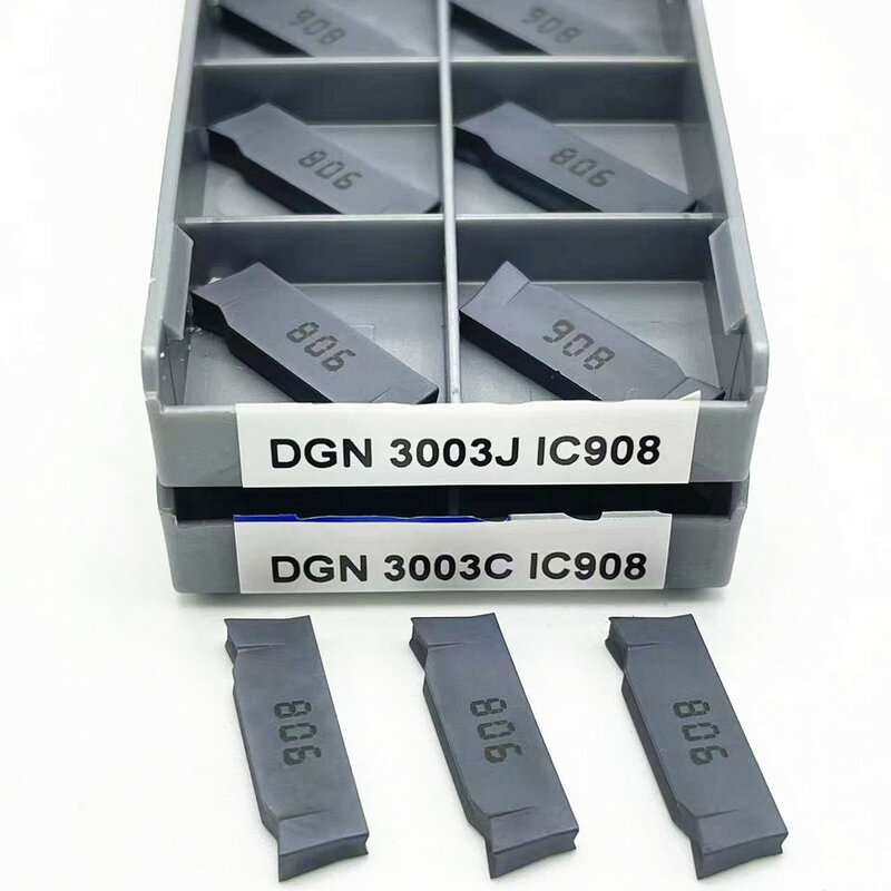 Slotting Insert DGN3003J / 3003C IC908 Alat Grooving CNC Carbide Kualitas Tinggi DGN 3003 untuk Bagian Bubut Alat Pemotong Insert