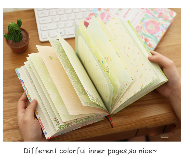 Sharkbang – carnet de notes et journal intime, série Sunny, joli Flora, 32K, 146 feuilles, Agenda, carnet de croquis, Pages en couleur, papeterie