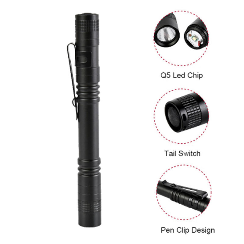 Mini bolígrafo de luz LED UV con función de Clip, linterna negra para detección de orina de mascotas, GM 365nm, 3W