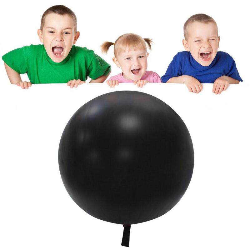 Гелиевый шар, 72 дюйма, гигантский надувной шар из латекса, белый, прозрачный, черный