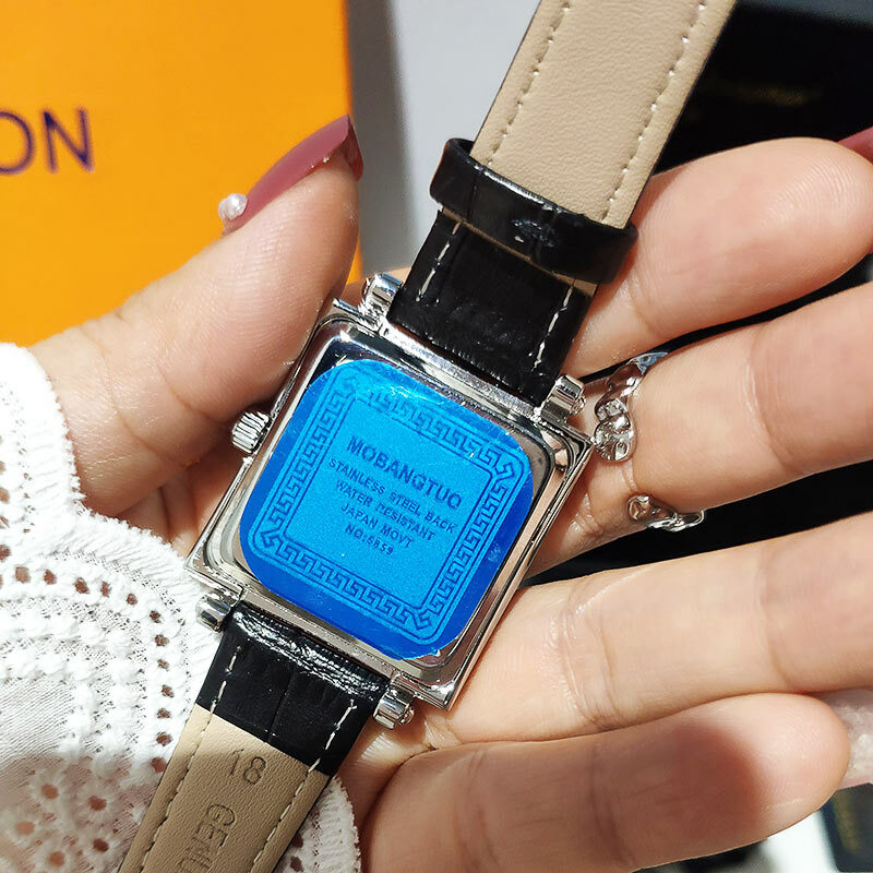 Vierkante Crystal Vrouwen Horloges Quartz Fashion Top Merk Luxe Dames Horloge Met Strass Originele Merk Horloge Voor Vrouwen