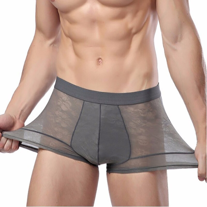 Solid Color Male Four-corner Panty Men Casual Breathable Underwear Soft Gift PantiSolid Color Male Four-corner Panty Men Casual