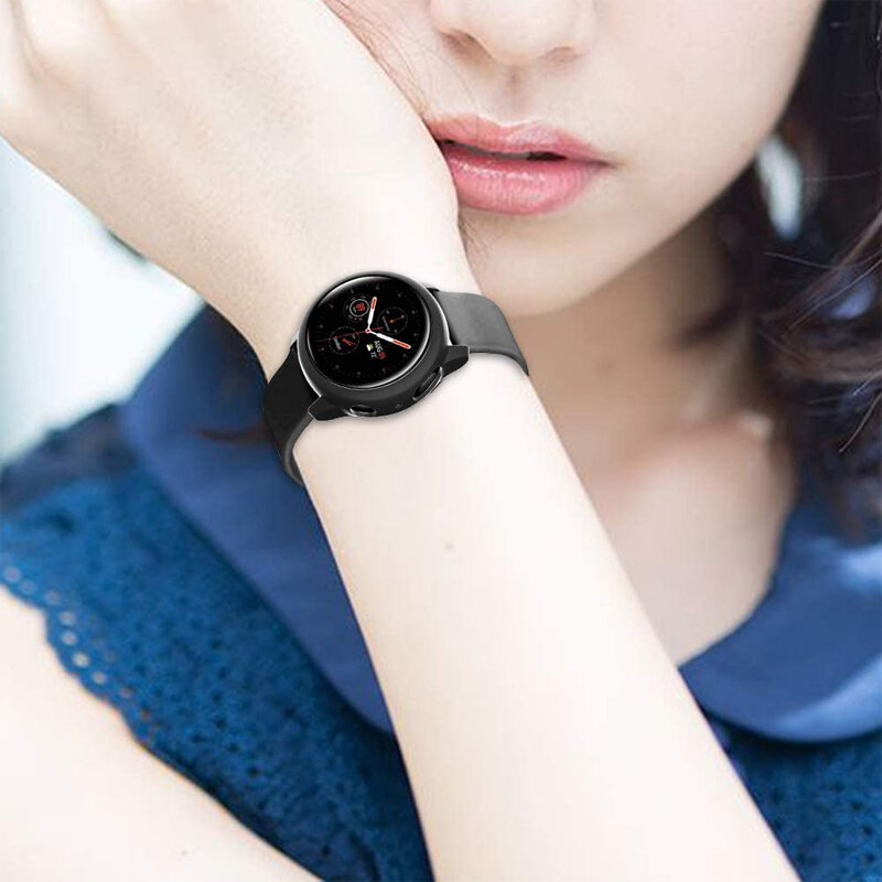 Funda protectora + cristal para Samsung Galaxy watch active 2, 44mm/40mm, cubierta envolvente + película protectora de pantalla, Galaxy watch active2