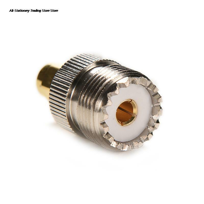 SO239 UHF female jack to SMA plug male RF connector Silvering Adapter