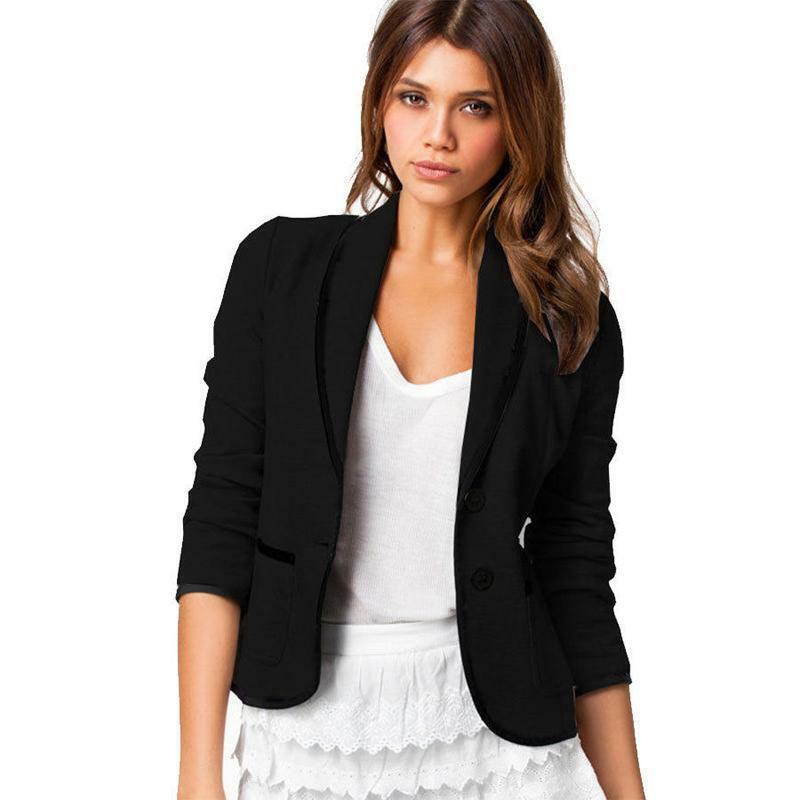 Jaket Wanita Mode Populer Kualitas Tinggi Blazer Setelan Solid Ramping Kasual Musim Dingin Mantel Luaran Blazer Wanita untuk Wanita 6XL