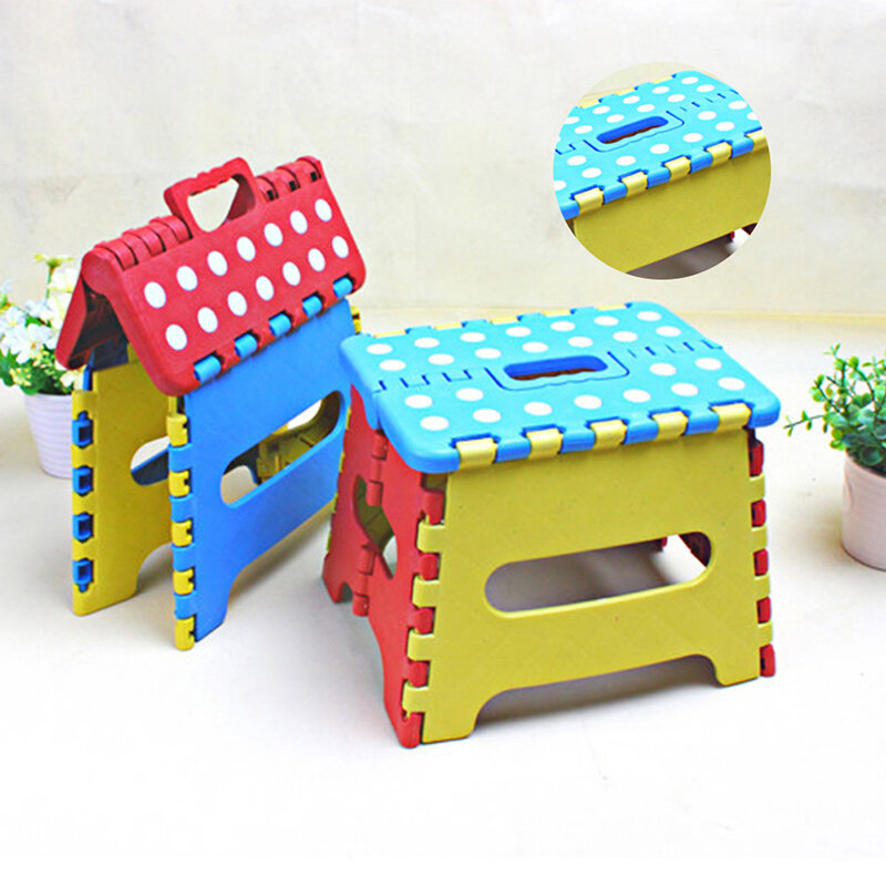 1Pc Brand New Hot Selling Folding Stool Portable Thick Plastic Kids folding Stool Outdoor Activity Tool Home Traveling Necessity
