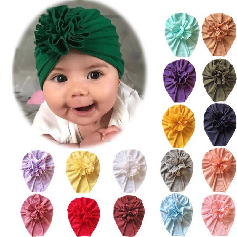 Chapéu e bandana de turbante para bebês recém-nascidos, cabeçote infantil, acessórios para cabelo, presentes para crianças, meninas, novo, 0-2Y, 2020