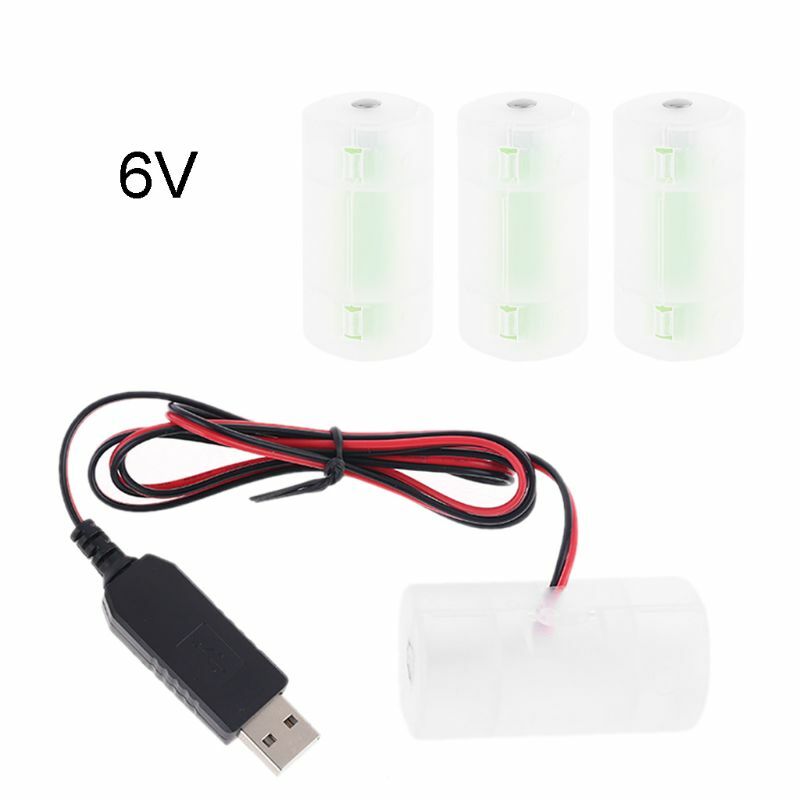 D Batterij Eliminator Usb Voeding Kabel Kan Vervangen 1 Tot 4 Stuks LR20 D Batterij