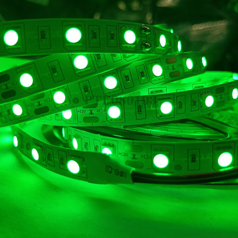 Impermeável LED Strip Lights, 5050 Fita LED, PCB, branco quente, vermelho, verde, azul, RGB, SMD, DC 12V, IP65, 60LED por m, 5m