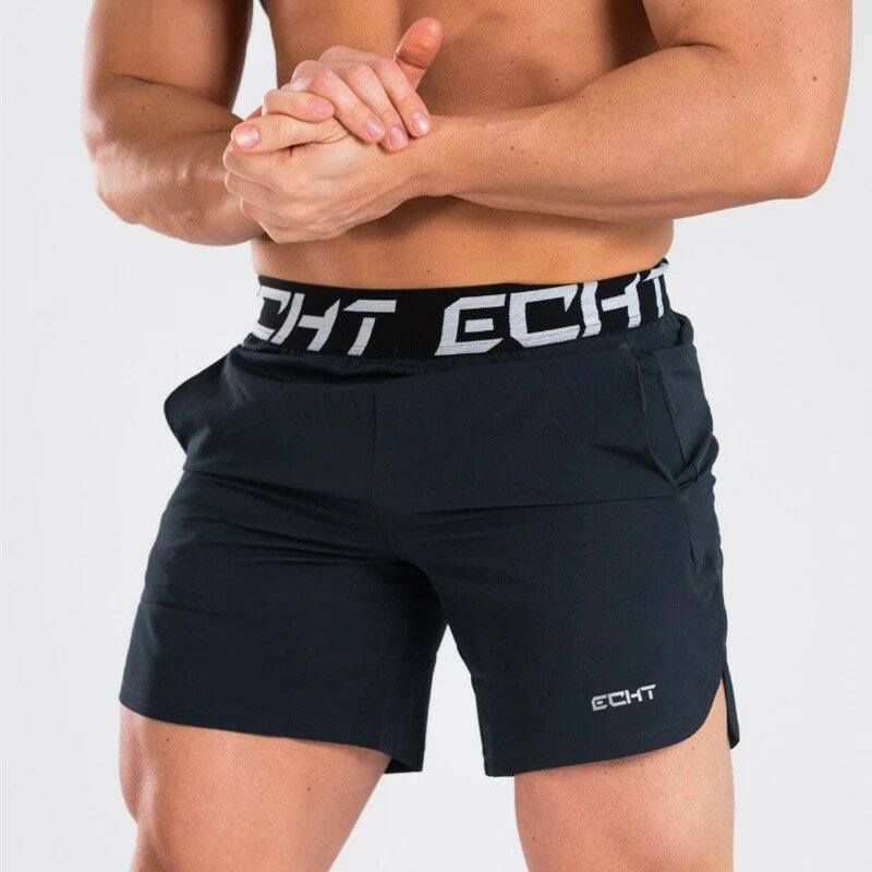 Calções de musculação dos homens ginásios fitness workout joggers verão secagem rápida fina calças curtas masculino casual praia shorts marca sweatpants