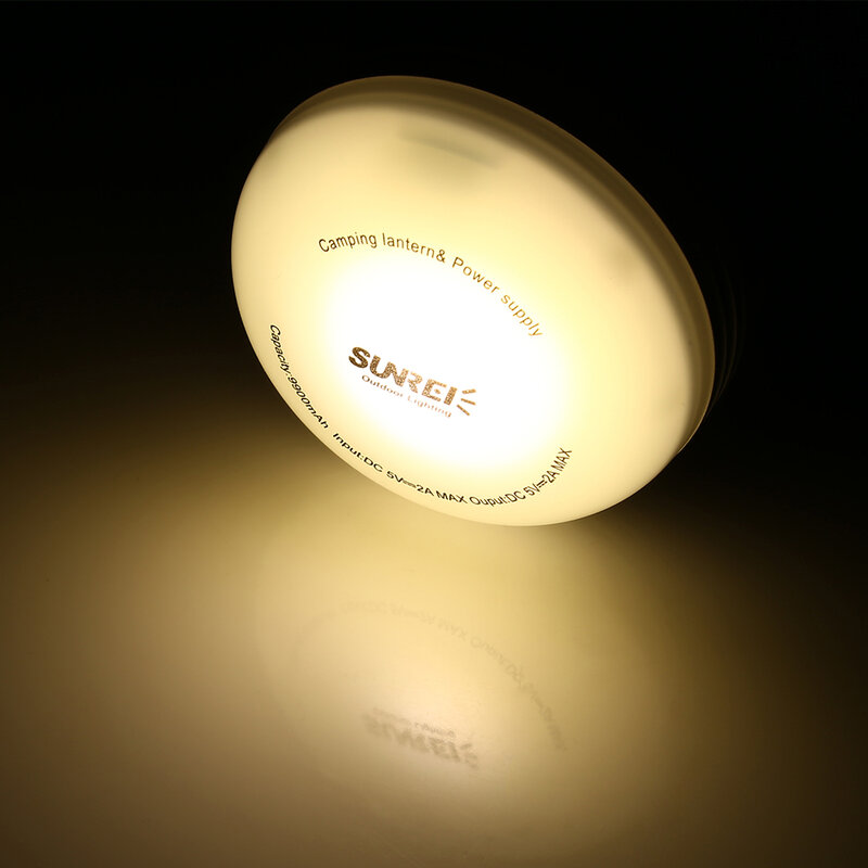 SUNREI-CC3 충전식 야외 캠프 램프 비상 램프, 휴대용 방수 등산 LED 랜턴 태양열 USB 9900mAh 배터리