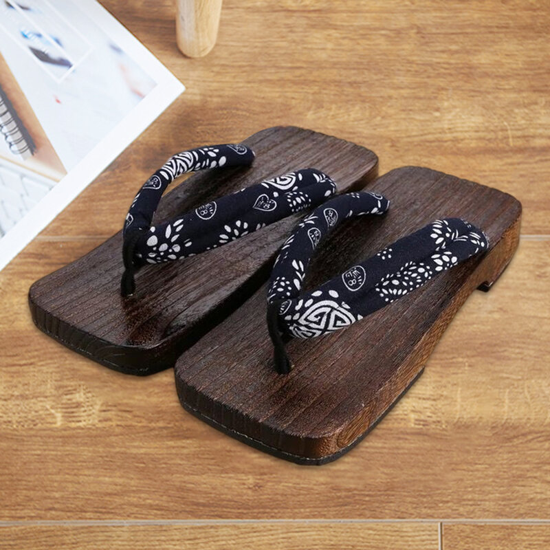 التقليدية اليابانية قباقيب أحذية مفتوحة في الأماكن المغلقة/في الهواء الطلق Geta الصنادل للرجال والنساء