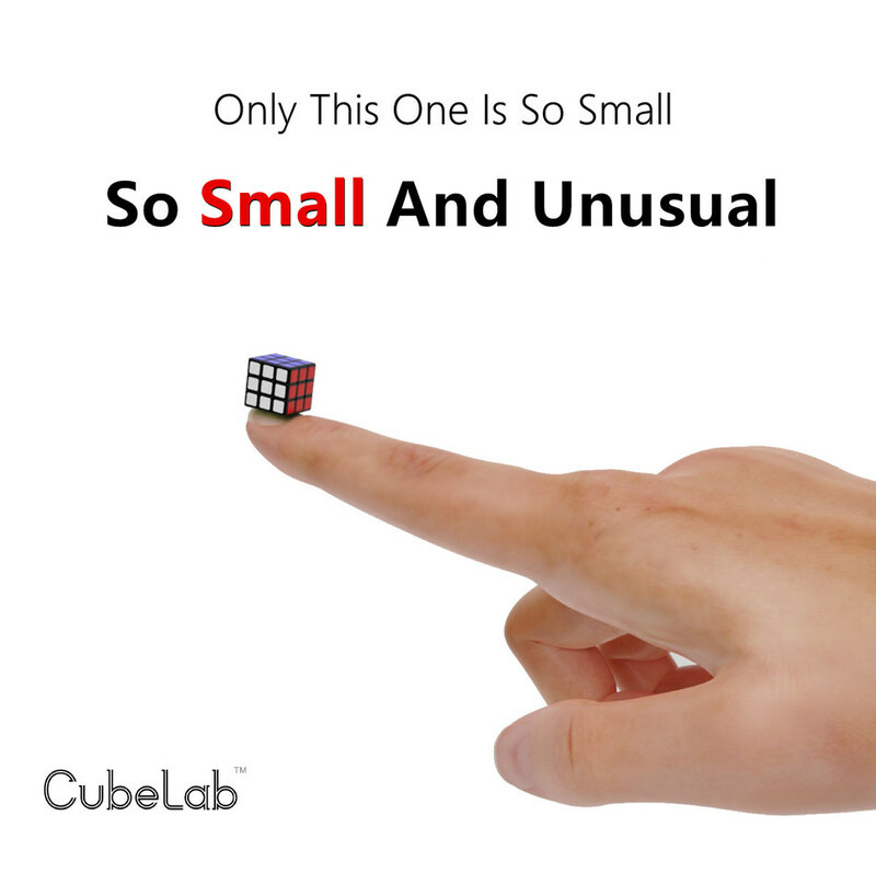 Cubelab 1cm Mini Magic Cube Tiny 3x3 Professional 1 CM Speed Cube Magic Cube Puzzle Blue Pink Black Toys For Children Kids Gift