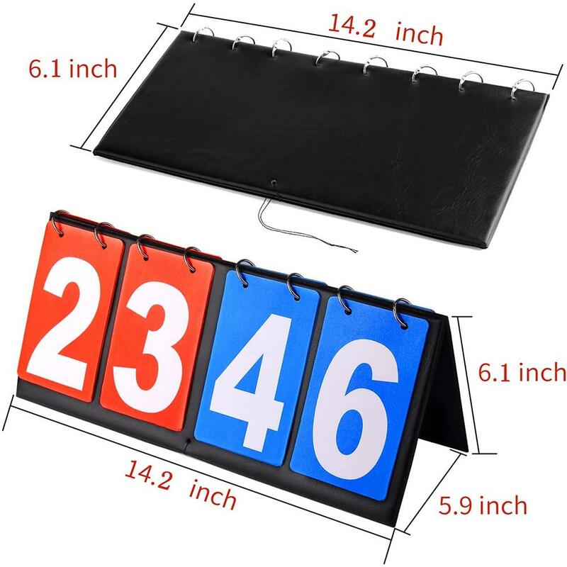 Scoreboard Score Keeper Score Flipper For Basketball Tennis Sports Pu Leather Material Turn Points Board