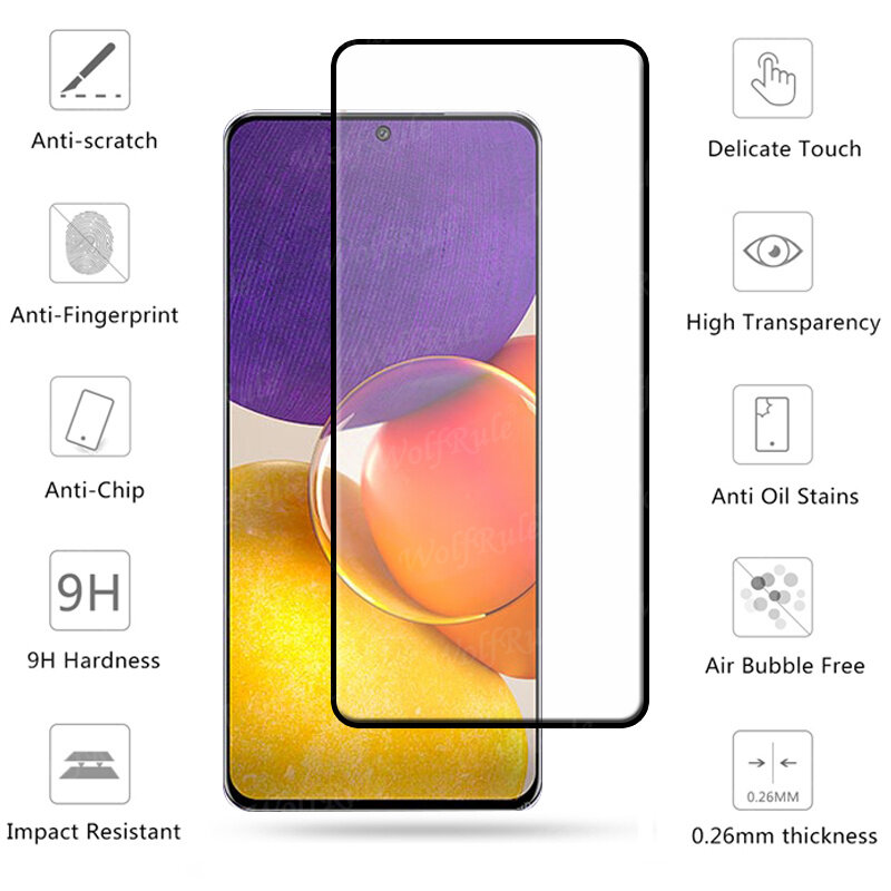 Cristal de cobertura completa para Samsung Galaxy Quantum 2, Protector de pantalla de película para Samsung Quantum 2, película de lente