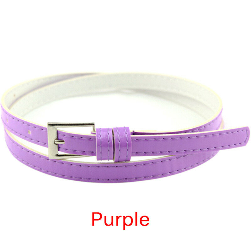 Candy Color Belts For Women Small Thin Pu Leather Belt 100cm Beautiful Hot Woman Multicolor Belt