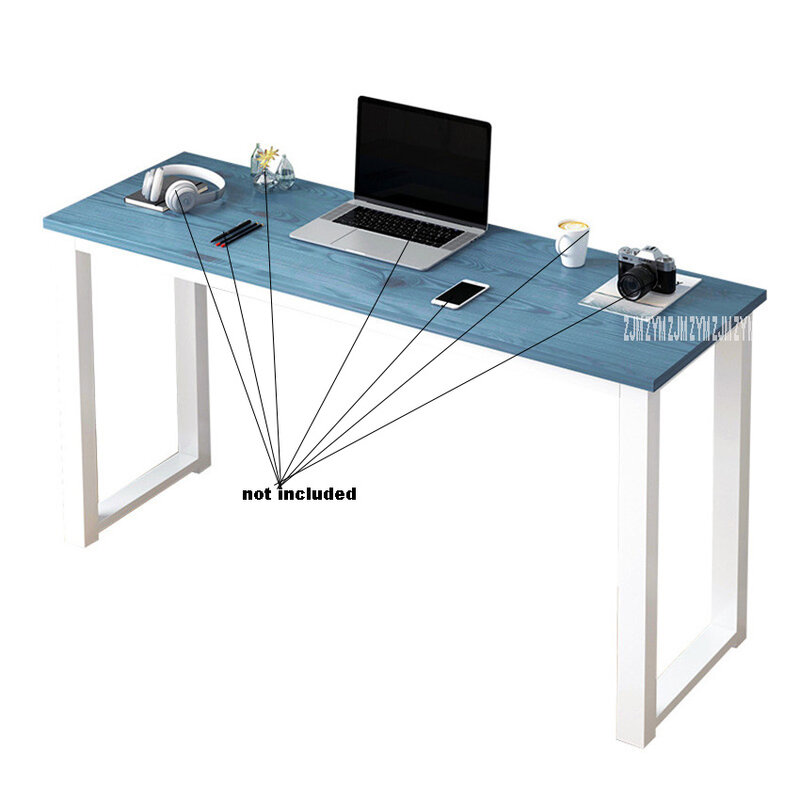 B2783 80/100/120/140cm tablero moderno hecho a mano, marco de acero, mesa de oficina para ordenador, escritorio grande económico para el hogar, escritorio de estudio