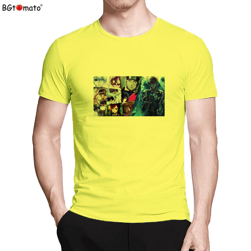 Camiseta casual masculina dos desenhos animados, camiseta engraçada de verão, marca original, popular