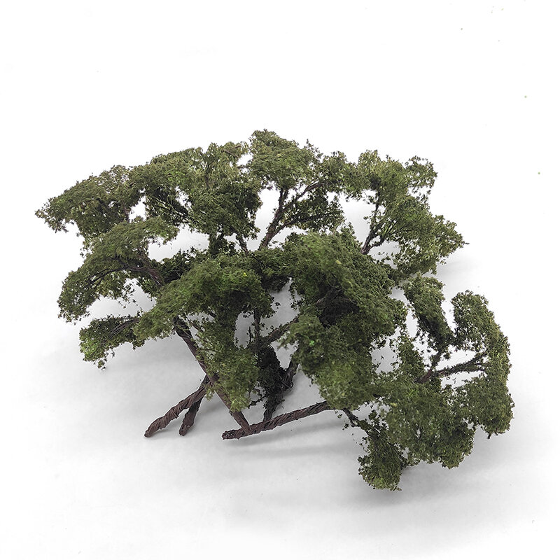 2pcs Banyan Cypress Pine Model Tree 1:87 Scale Miniature Diy Sand Table Material Greening Road Railway Layout hobby Accessories