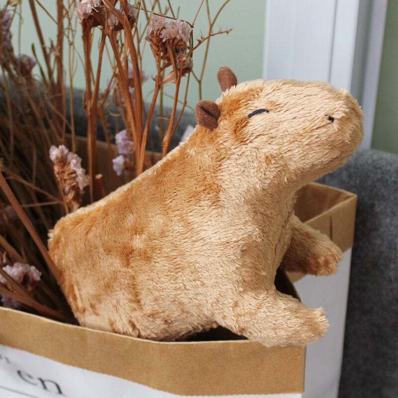 จำลองสัตว์ capybara ของเล่นตุ๊กตาน่ารัก capybara plushie ตุ๊กตายัดไส้นุ่มสัตว์เด็กของเล่นเด็ก P eluche ของขวัญคริสต์มาส