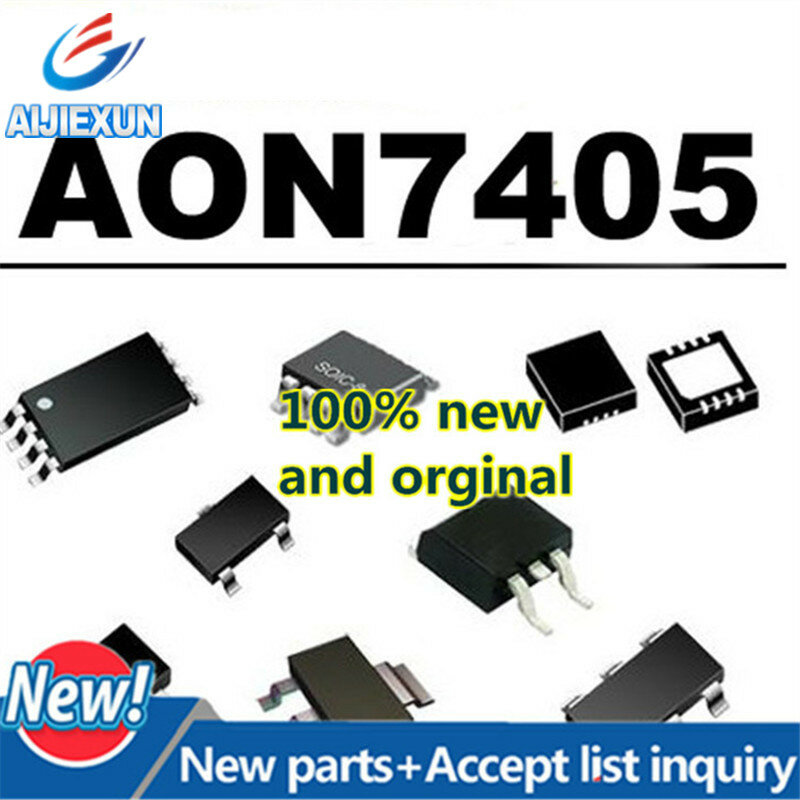10Pcs 100% New and original AON7405 7405 DFN MOS  30V P-Channel MOSFET large stock