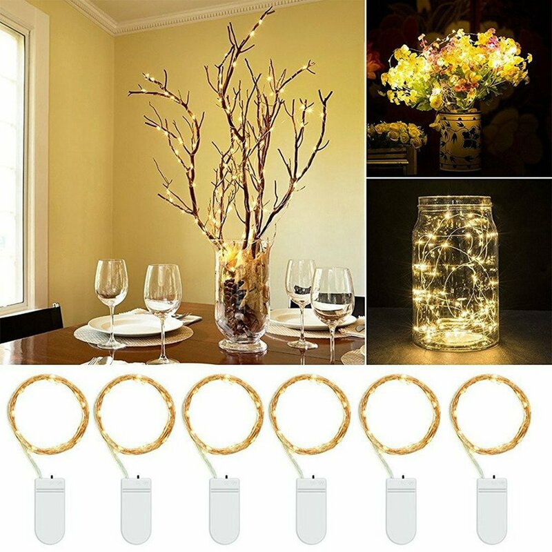 2M Copper Wire LED String lights Holiday lighting Fairy Garland For Christmas Tree Wedding Party Decoration Lamp
