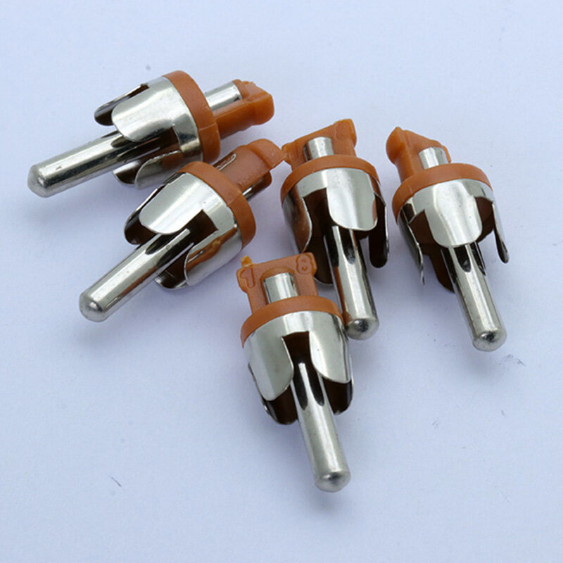 1pcs  Wire Connector brown&white color RCA Lotus Plug RCA Male Connector Panel Mount Chassis Audio Socket Solder