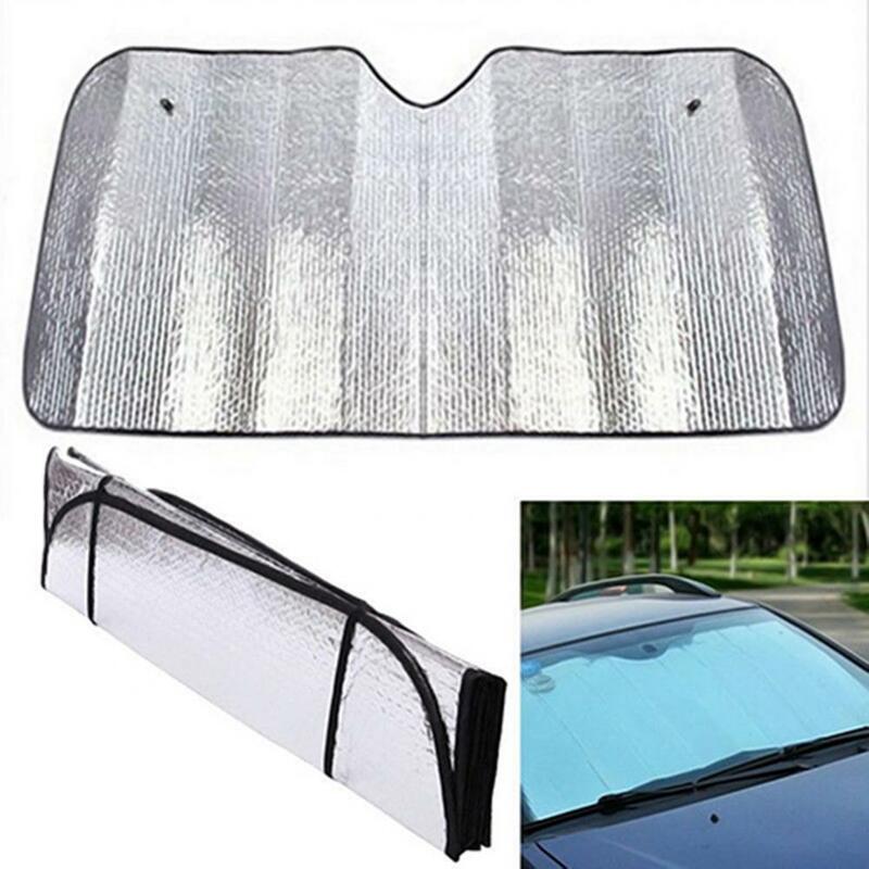 Sunshades รถป้องกันรังสี UV ผ้าม่านรถ Sun Shade ฟิล์มกระจกบังแดดด้านหน้ากระจกบังแดด Sun Shade UV ป้องกัน