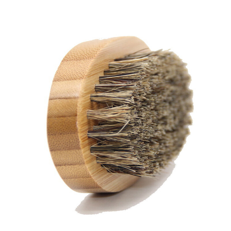 Przyjazne dla środowiska szczecina z dzika pędzel do golenia dla mężczyzn przenośny fryzjer naturalny do brody szczotka do czyszczenia twarzy wąsy narzędzia