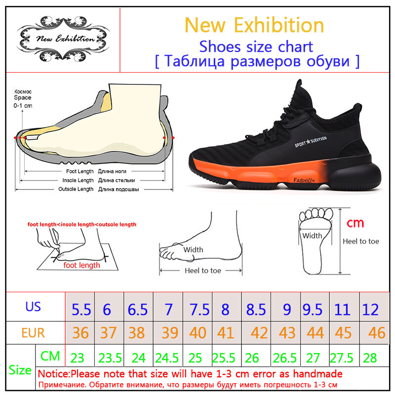 New exhibition Men Work safety shoes 2019 fashion Outdoor Steel Toe Cap Anti-smashing Puncture Proof Construction sneakers Boots