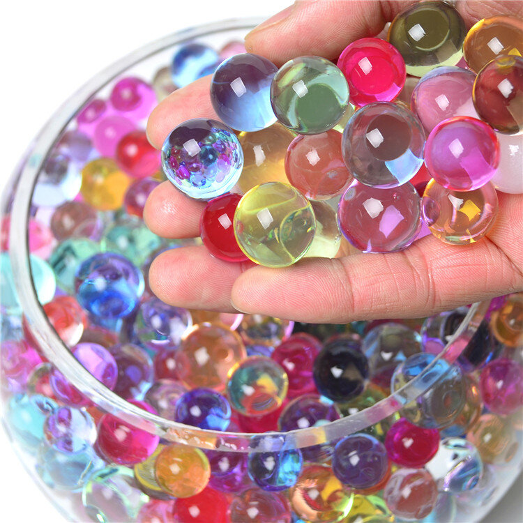 100 pièces gros cristal sol boue Hydrogel Gel enfants enfants jouet perles d'eau grandir boules d'eau mariage maison en pot décoration