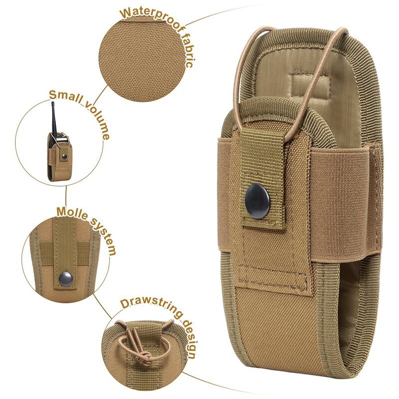 Pochette tactique Molle pour walkie-talkie Radio 1000D, porte-sac de taille, étui pour Interphone Portable, sac de transport pour la chasse et le Camping