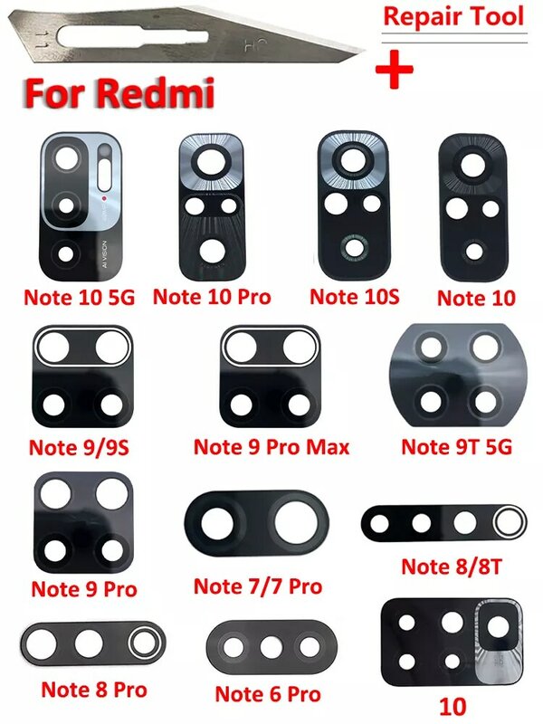 Новинка для Xiaomi Redmi Note 9 Pro Max 9S 8 7 11 10 12 Pro Plus 5G 10T 10S задняя камера объектив стеклянная задняя камера объектив с клеем