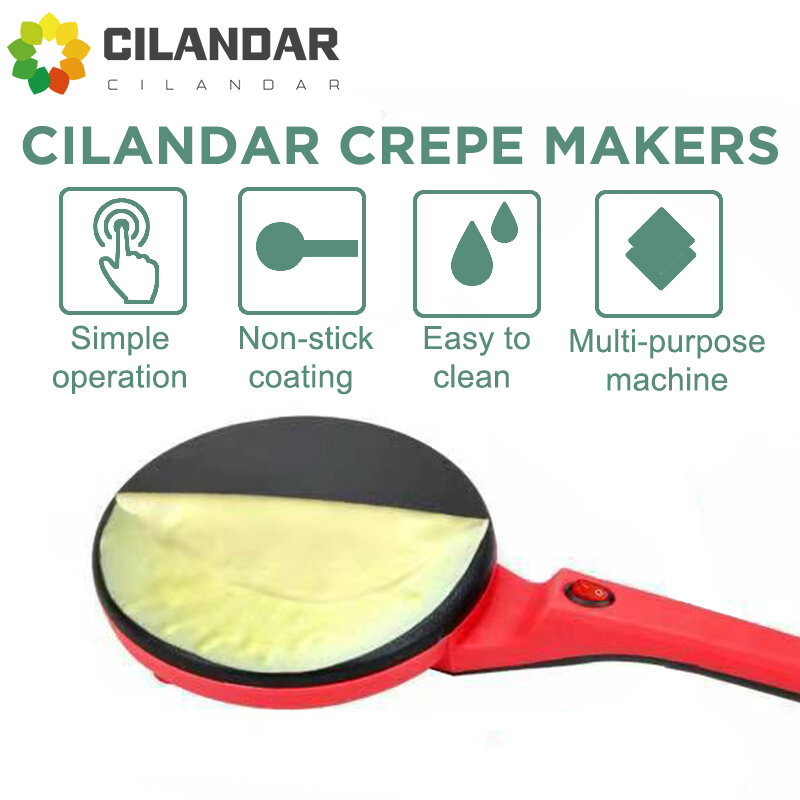 Electric Crepe Maker พิซซ่าเครื่องแพนเค้ก Griddle ไม่ติด Baking Pan เค้กเครื่องเครื่องครัวเครื่องมือทำอาหาร220V